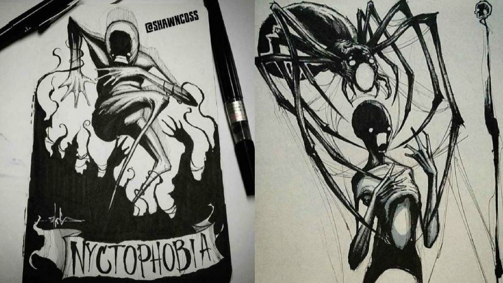 Un artist si-a imaginat cum arata cele mai cunoscute fobii si le-a desenat. Ilustratiile care au cucerit internetul