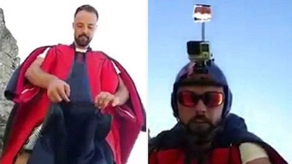 Și-a filmat propria moarte, în direct. După ce a zâmbit la cameră, un cascador a făcut o săritură fatală de pe un vârf de munte