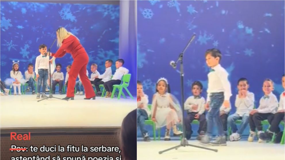 Un băiețel de grădiniță a ajuns vedeta pe TikTok după momentul “artistic” de la serbare. Ce a început să recite în loc de poezie, spre deliciul celor din public