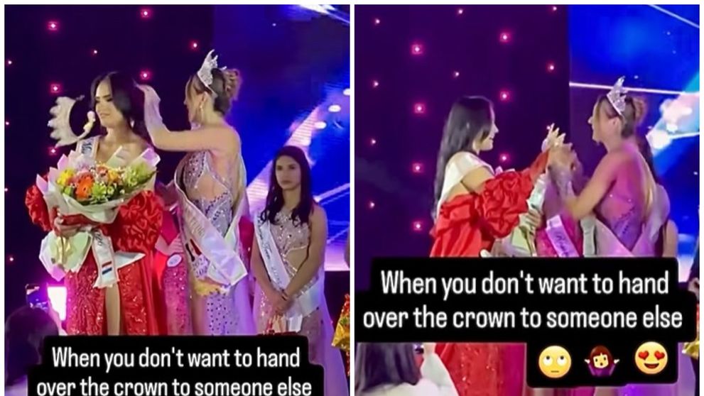 Incident tensionat la un concurs de Miss: Momentul în care fosta regină refuză să-i înmâneze coroana succesoarei sale e viral: „S-a făcut de râs!”