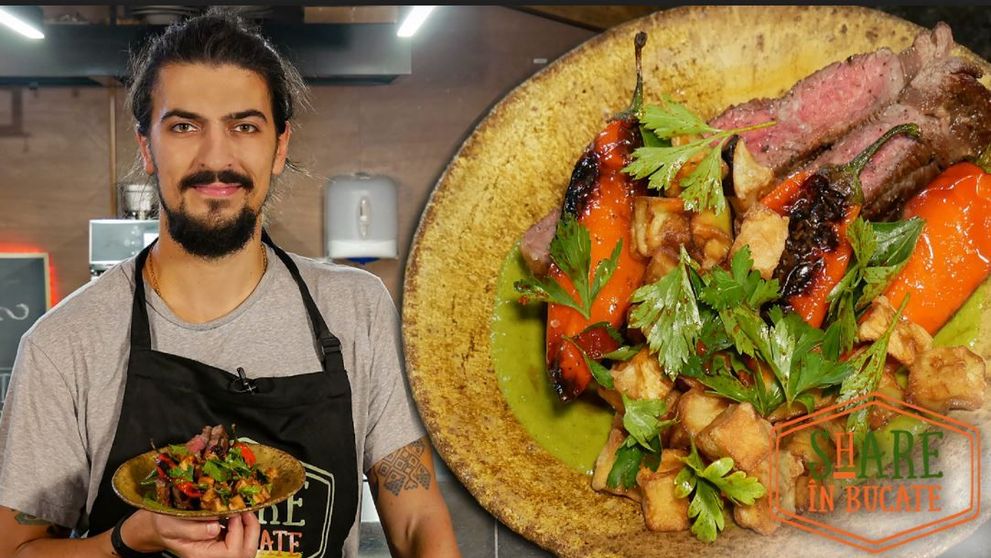 Share în bucate cu Alex Petricean - Antricot de vită cu salsa verde