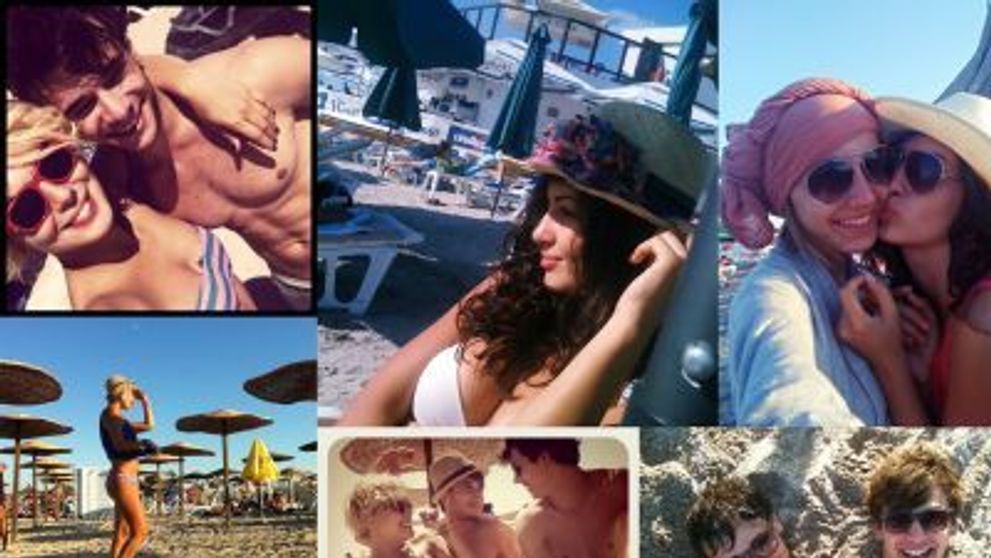 Ce poarta la plaja membrii trupei La-La Band GALERIE FOTO