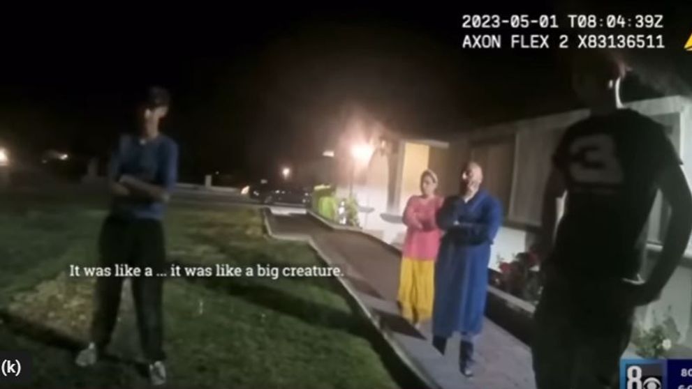 Un bărbat din Las Vegas s-a trezit cu o creatură de 3 m, gri-verzuie, în curtea casei. ”Mi-a înghețat sângele”