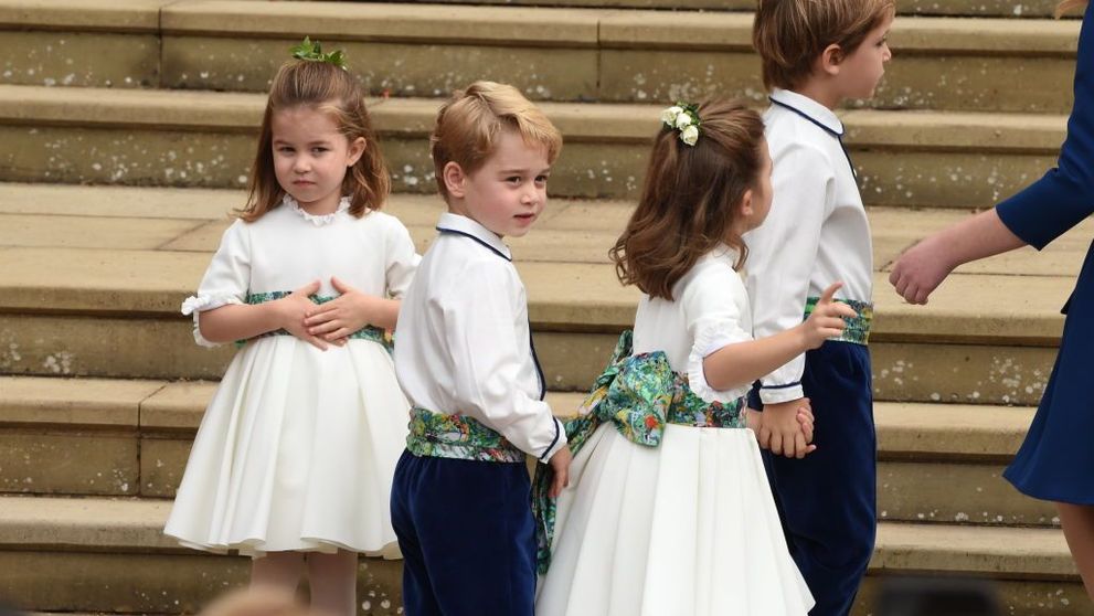 Ce drăguţi sunt! Charlotte şi George, copiii lui Kate şi ai lui William, în prim plan la nunta prinţesei Eugenie