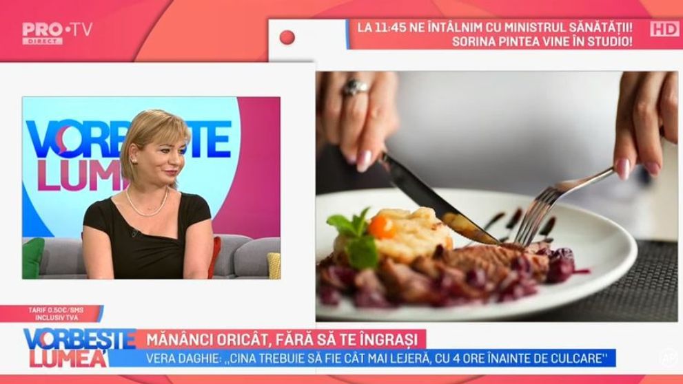 VIDEO Cum putem slăbi fără să ne înfometăm. Nutriţionistul Vera Daghie ne dezvăluie secretele dietei personalizate