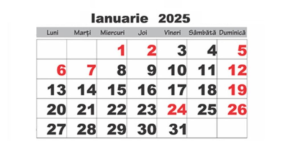 Zile libere în ianuarie 2025. Ce sărbători legale sunt după Revelion: Când nu mai merg românii la muncă la început de an