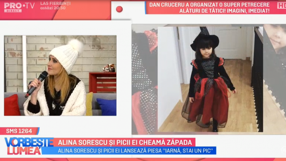 VIDEO Alina Sorescu și picii ei cheamă zăpada