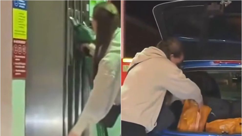 Momentul halucinant în care o femeie umple cu benzină mai multe pungi de plastic, la un peco, iar mai apoi le pune în portbagaj. Videoclipul a stârnit un val de controverse