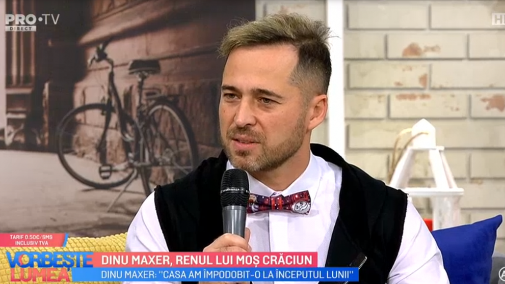 VIDEO Dinu Maxer, renul lui Moș Crăciun