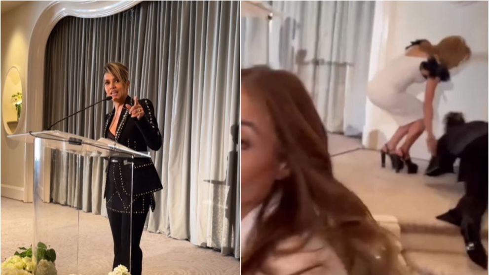 A dat cu fața de pământ! Halle Berry, imagini virale când se împiedică și cade la un eveniment caritabil
