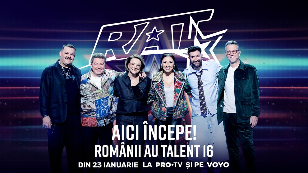 Românii au talent, sezonul 16, din 23 ianuarie 2026, la PRO TV și VOYO!