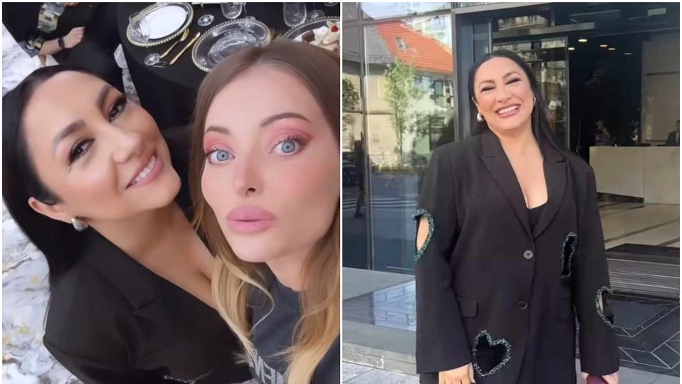 Andra și Delia, împreună la nunta vedetei Pro TV, Roxana Hulpe. Ce ținută chic a avut soția lui Măruță
