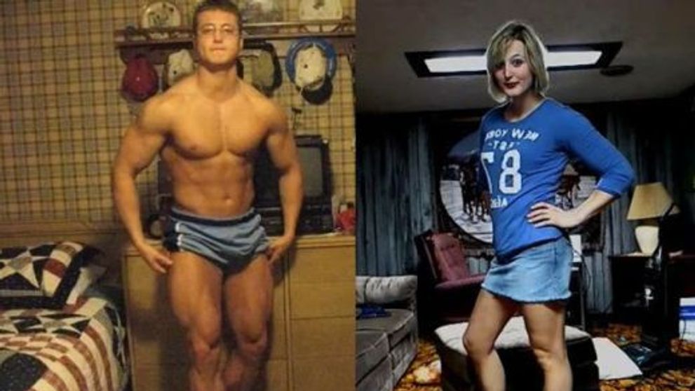 Culturistul in sutien: De la un monstru de 100 de kg la o blonda atragatoare in <span style=
