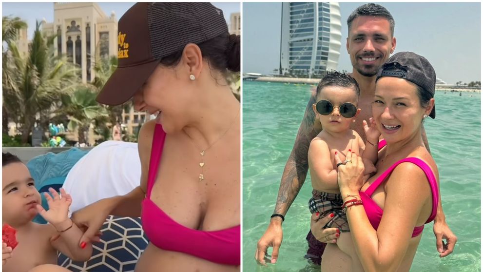 Vlăduța Lupău radiază de fericire: și-a etalat burtica de gravidă la plajă, în Dubai. Cum s-a pozat alături de întreaga familie