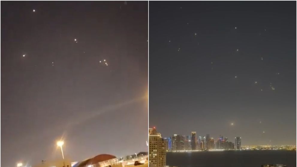 Imagini înfiorătoare! Iran a bombardat bazele Americii din Qatar. Proiectilele au luminat cerul nopții precum artificiile