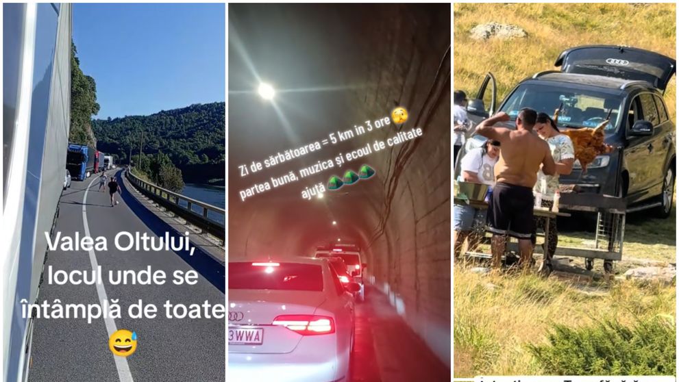 Din „minunile” mini-vacanței de Sf. Maria: fotbal direct pe șosea pe Valea Oltului, proțap pe Transfăgărășan și cozi kilometrice la Castelul Bran