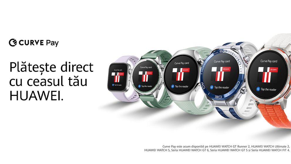 (P) HUAWEI anunță introducerea serviciului Curve Pay Contactless în peste 30 de piețe europene