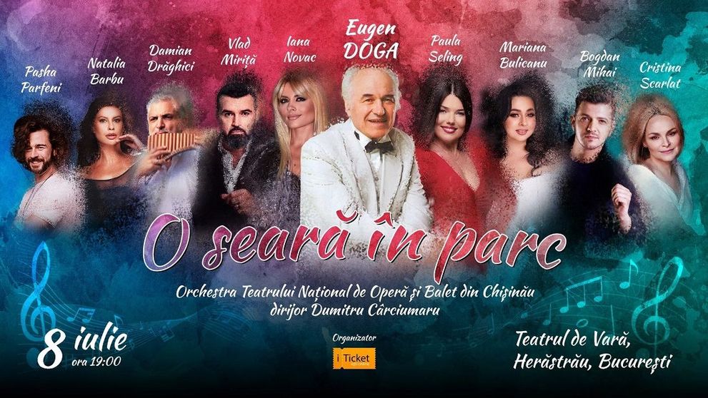 Maestrul Eugen Doga și mulți artiști de renume, concert grandios la Teatrul de Vară Herăstrău pe 8 iulie