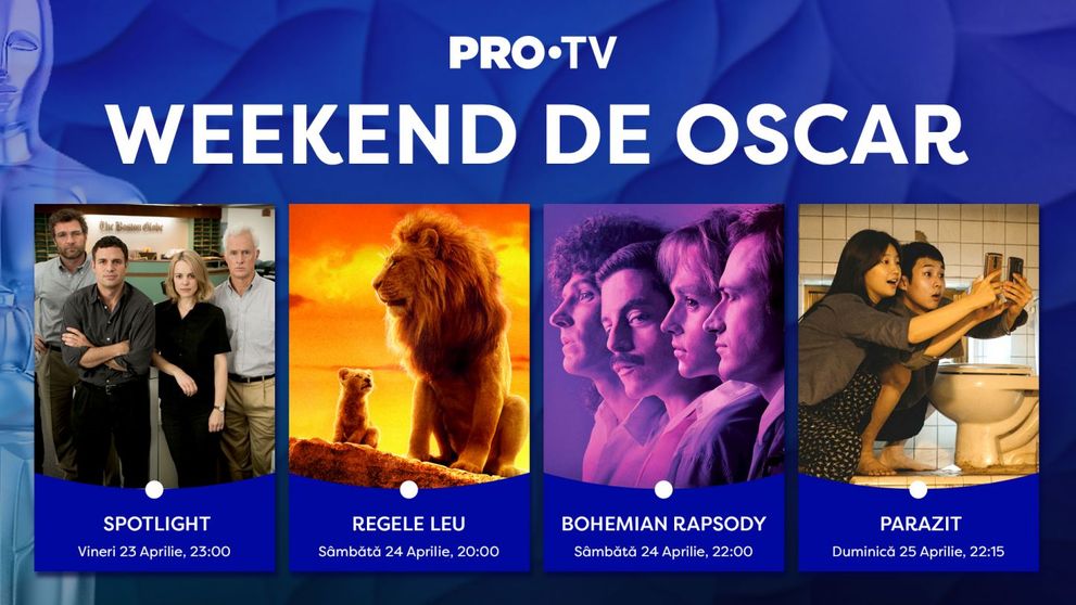 PRO TV ți-a pregătit un Weekend de Oscar. Urmărește cele mai bune filme din ultimii ani