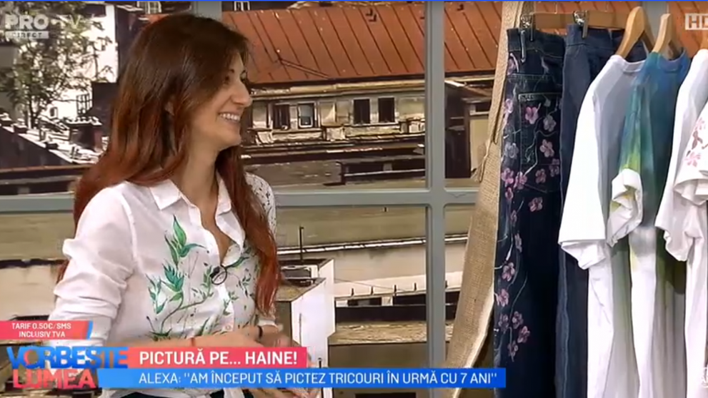 VIDEO Alexa pictează pe haine. Cum a descoperit această pasiune