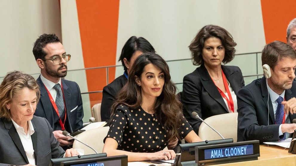 Amal Clooney pledează pentru Ucraina la Națiunile Unite: „Un abator, chiar în inima Europei”