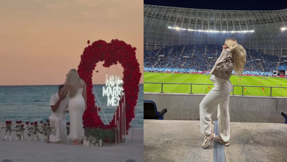 Bat clopotele de nuntă în showbiz-ul românesc! Celebrul fotbalist și-a cerut iubita în căsătorie de ziua lui de naștere. A îngenuncheat pe plajă, într-un cadru de poveste: „Ești sufletul din mine”