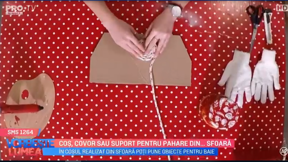 VIDEO Coș, covor sau suport pentru pahare din... sfoară