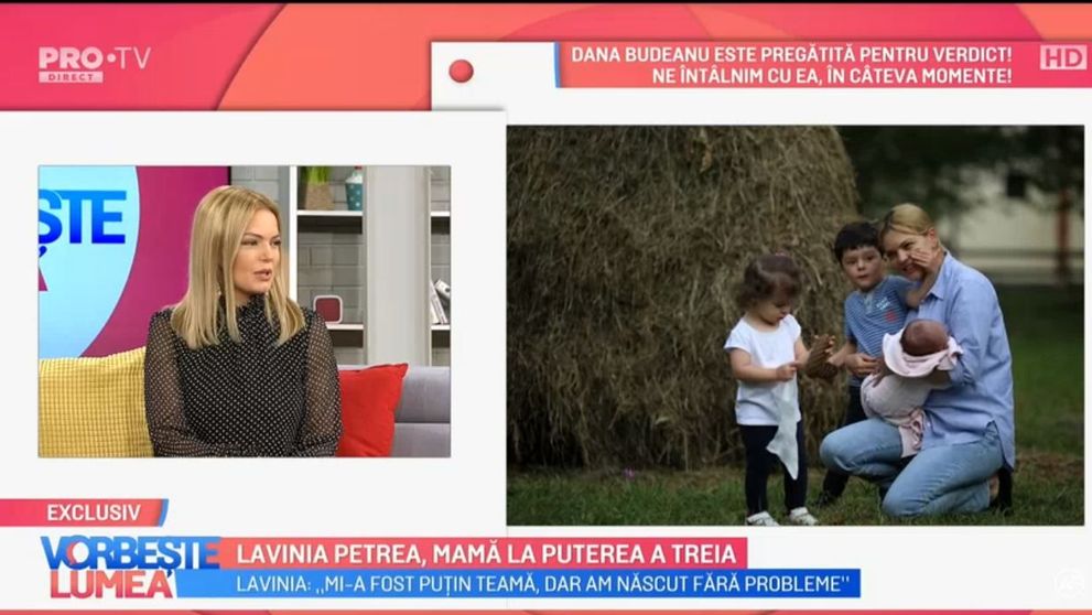 VIDEO Lavinia Petrea, despre experiența de a fi mama pentru a treia oară