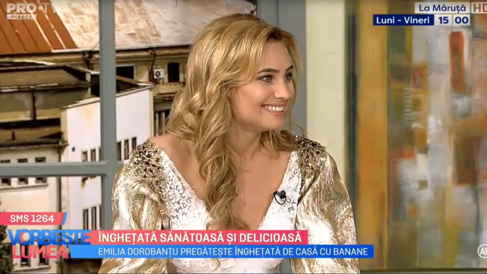 VIDEO Emilia Dorobanțu prepară înghețată sănătoasă și delicioasă