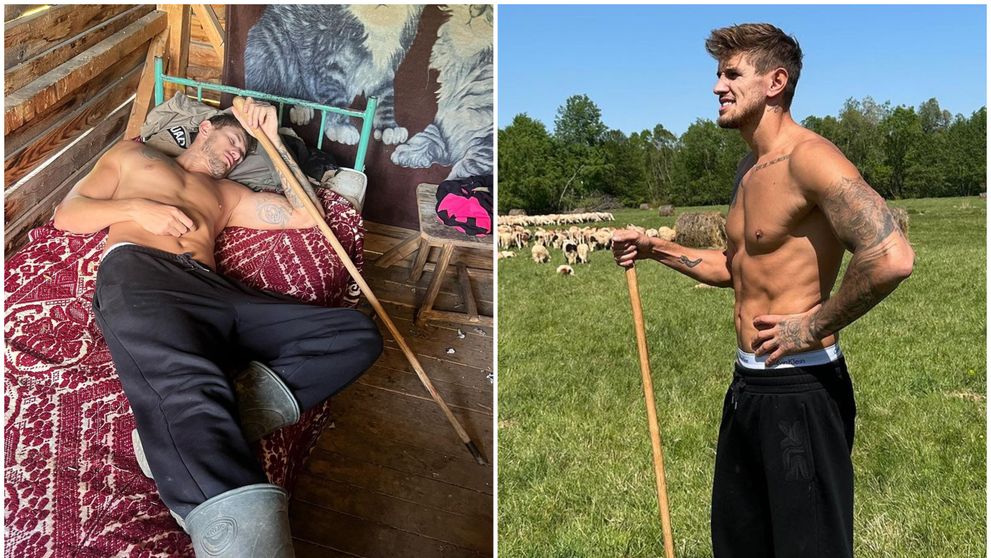 Alex Delea, 1 mai la stână, printre oi. Fanele în extaz, după ce l-au văzut la bustul gol: “Ostenit de la oițe sau de la ciobăniță?!”
