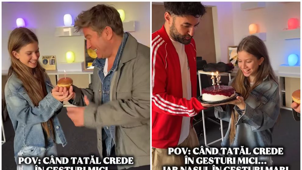 Sofia, fiica lui Pavel Bartoș, a împlinit 12 ani, iar clipul cu tatăl ei și nașul Smiley a devenit instant viral pe Instagram: „Acesta este un pamflet!”