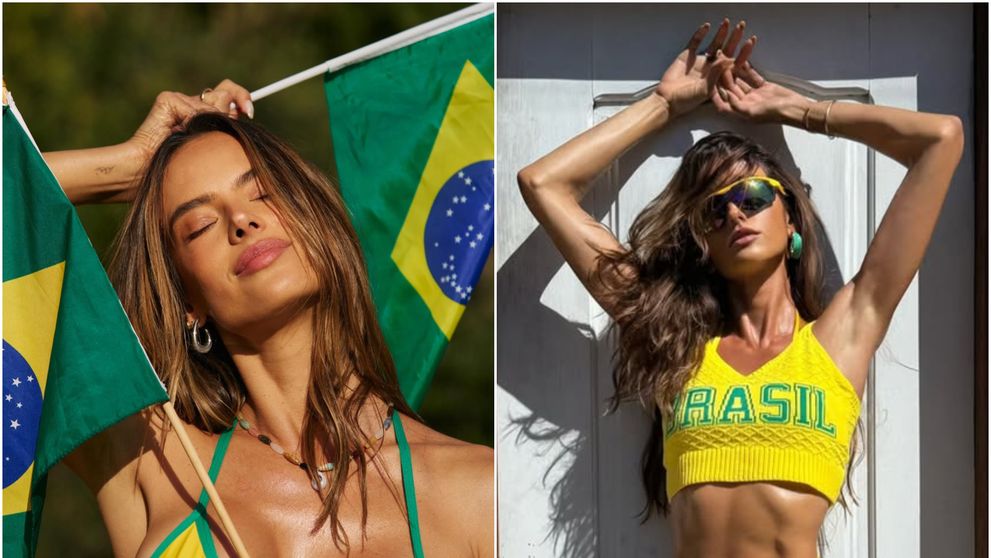 Cele mai frumoase brazilience din lume își susțin naționala în... bikini. Postările incendiare cu care Alessandra Ambrosio și Izabel Goulart care au aprins imaginația microbiștilor