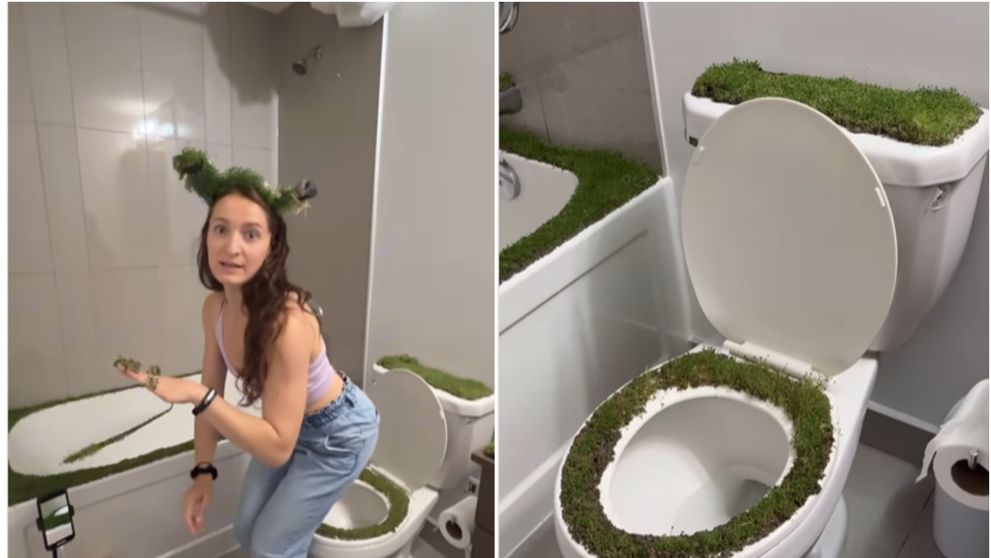 A plantat semințe de chia în toată baia ca să își facă “propriul spa” acasă. Internauții oripilați, după ce au văzut verdeața crescută pe WC, în cadă și pe chiuvetă