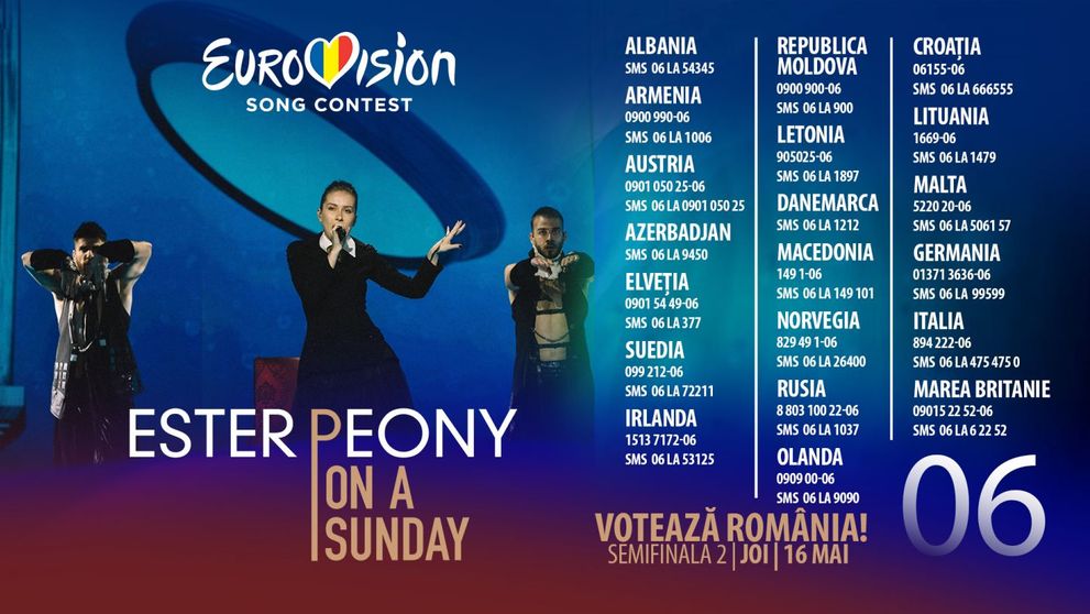 Ester Peony concurează în această seară, pentru România, în semifinala Eurovision