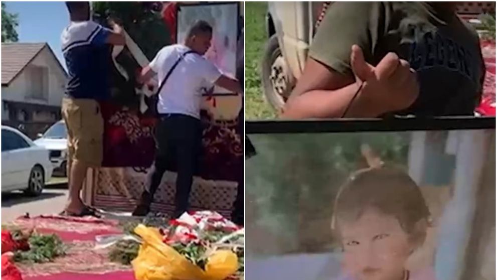 Scene sfâșietoare la înmormântarea Raisei, fetița în vârstă de doi ani ucisă de propriul verișor! Zeci de persoane au condus-o pe ultimul drum
