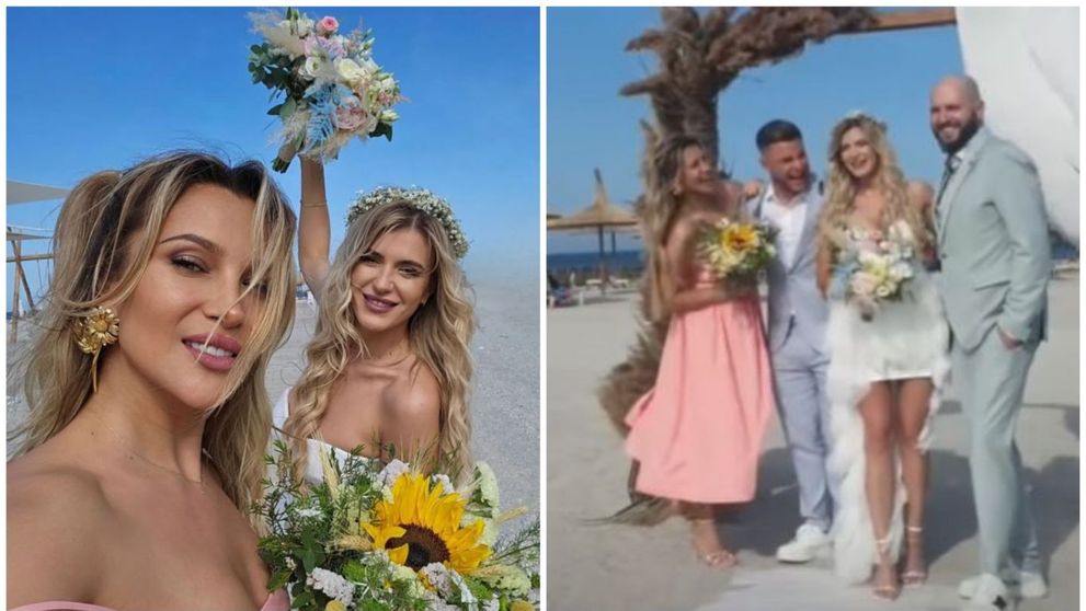 Lora și Ionuț Ghenu au fost nași de cununie! Artista, apariție diafană la malul mării