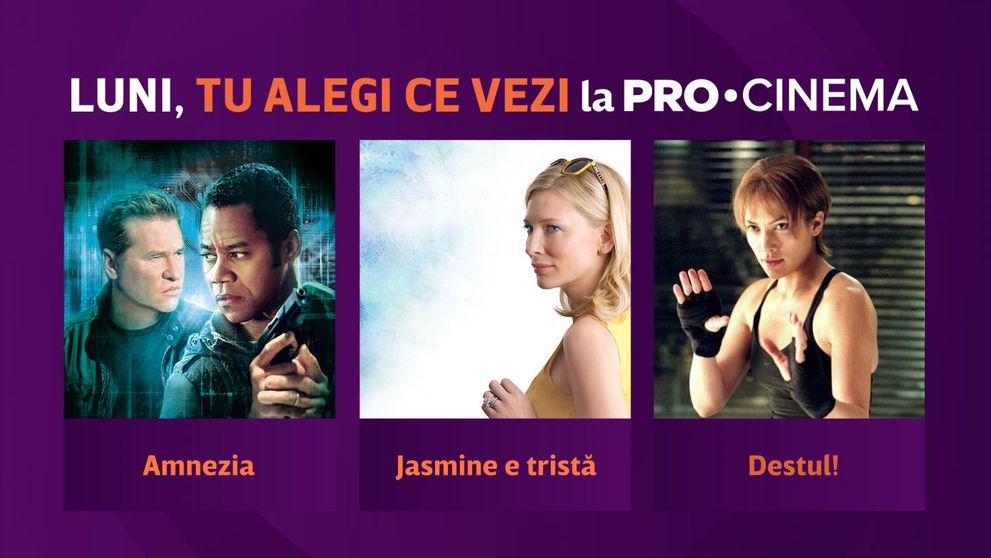 PRO CINEMA îți oferă șansa de a câștiga 1.000 de lei pe săptămână! Votează filmul pe care vrei să îl vezi luni seară