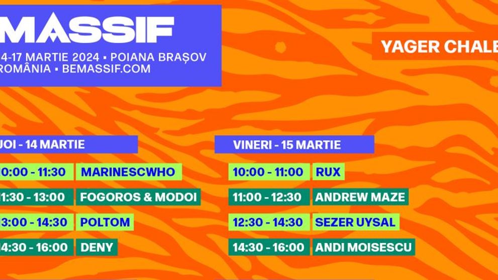 Program pe zile MASSIF 2024. Când urcă artiștii pe scenă la cel mai așteptat festival de la munte din România