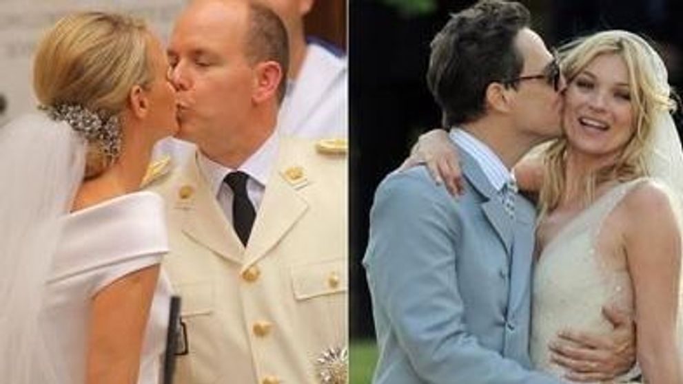 Kate Moss VERSUS Charlene de Monaco - cine a purtat cea mai frumoasa rochie de mireasa? FOTO