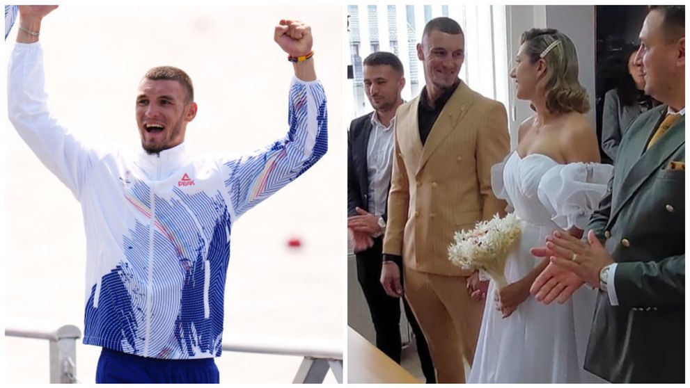 Campionul olimpic la canotaj Andrei Cornea s-a căsătorit civil cu o colegă de lot! Primele imagini de la eveniment