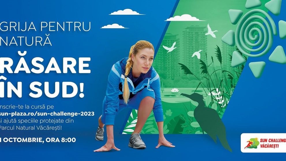 Sun Challenge 2023 | Vino să alergi în Parcul Natural Văcărești pentru păsările sălbatice