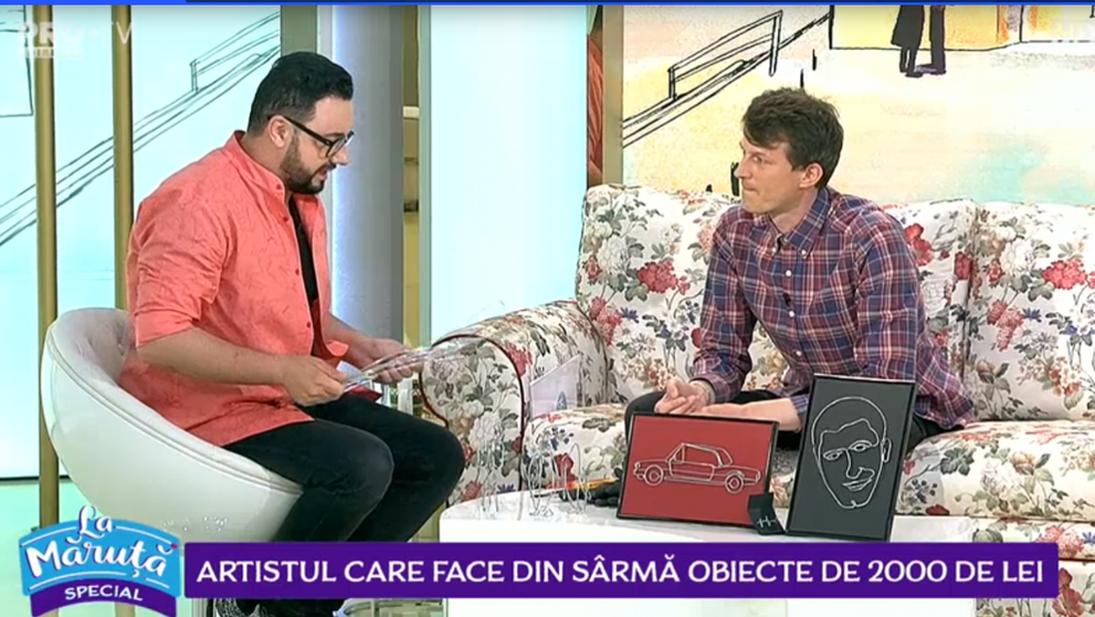 VIDEO Artistul care face din sârmă obiecte de 2000 de lei