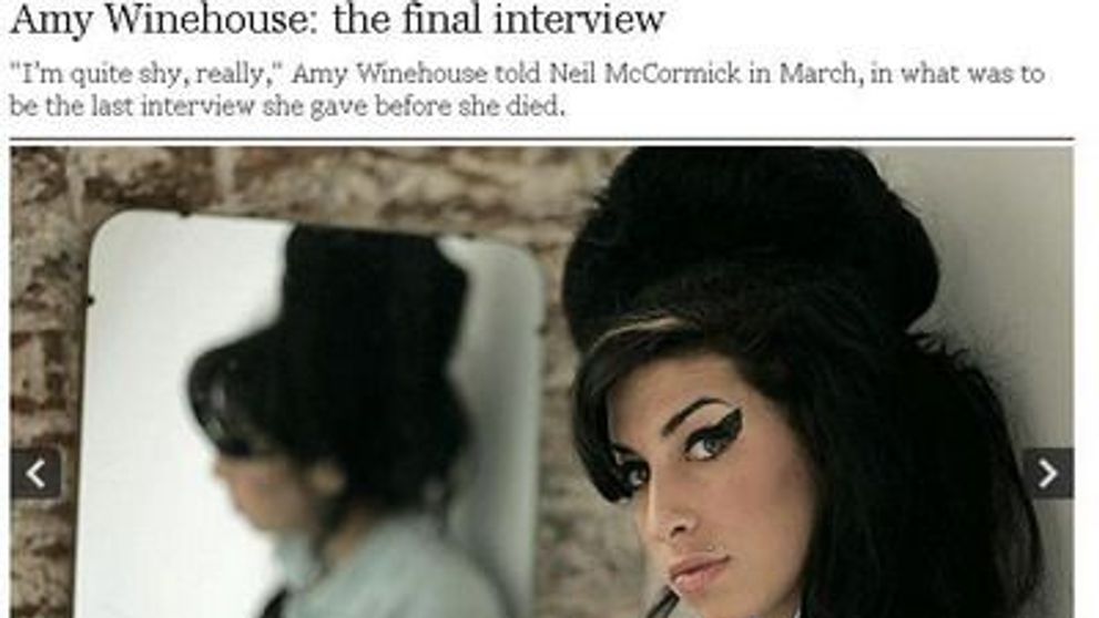 Ultimul interviu al lui Amy Winehouse! 