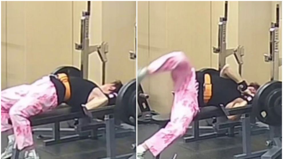 Incident șocant într-o sală de fitness! Momentul în care un bărbat este aproape strivit de o halteră de 145 de kilograme! Ce au surprins camere de supraveghere