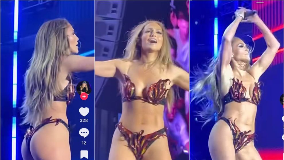 J Lo, în sutien și tanga pe scenă: unii spun că e “disperată” și “vulgară”, alții că e “fabuloasă”! Reacții controversate din cauza costumelor sale