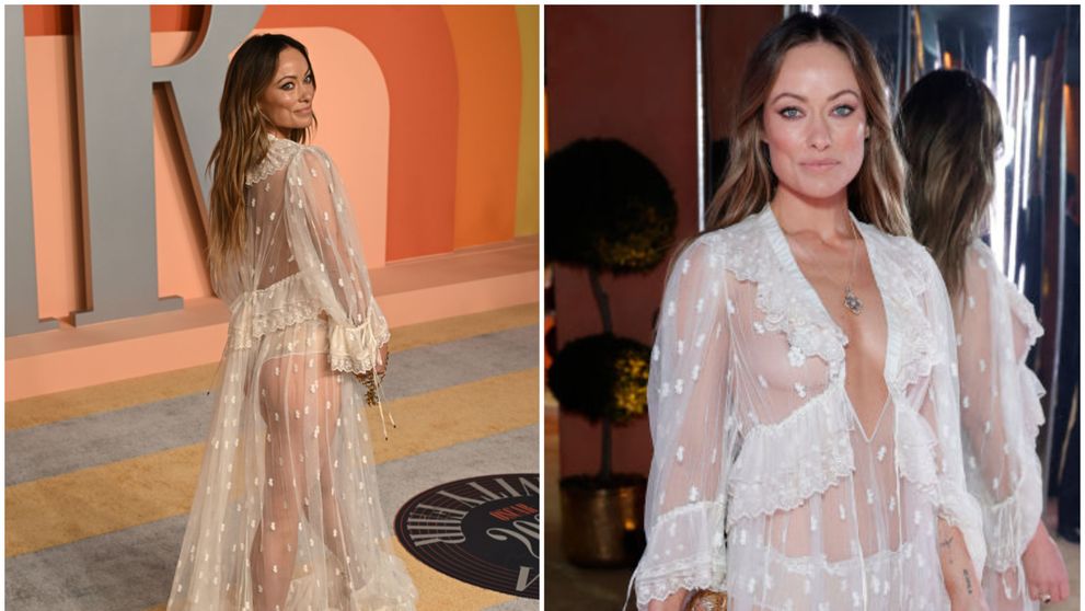 Rochie de Oscar sau de petrecere în pijama? Olivia Wilde, apariție controversată la petrecerea Vanity Fair