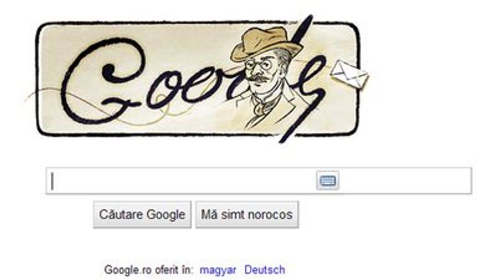 Google il omagiaza pe I.L. Caragiale, la 160 de ani de la nasterea scriitorului roman