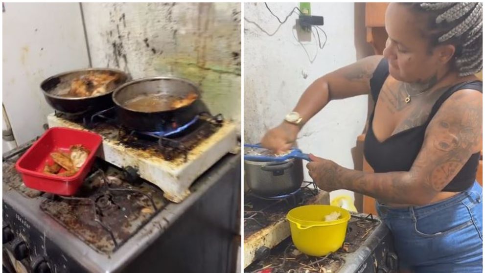 Mizeria de nedescris în care această femeie își prepară masa a șocat internetul: “Gordon Ramsey, unde ești?”