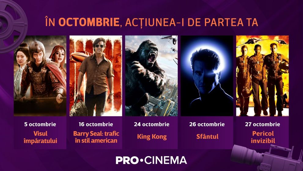În octombrie, acțiunea e de partea ta la PRO CINEMA!
