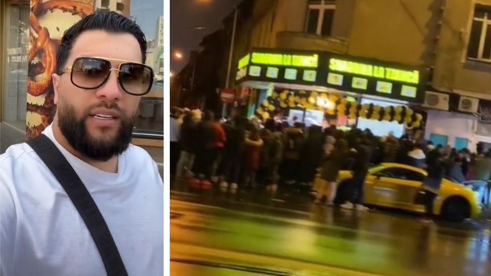 Tzancă Uraganu și-a deschis shaormeria! Sute de persoane s-au înghesuit să fie servite de manelist